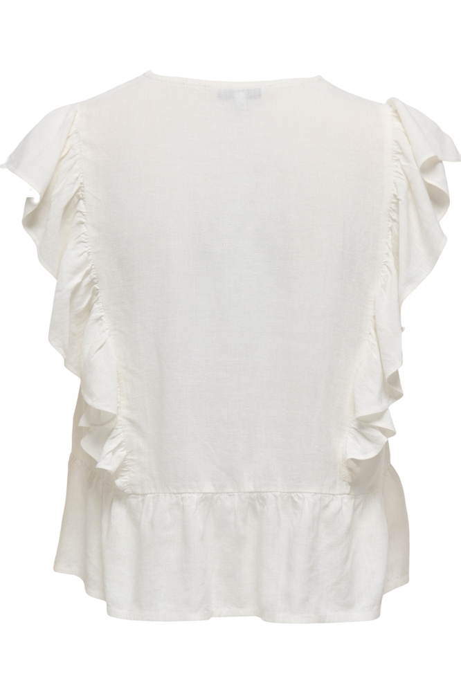 ONLRIAN FLONCE S/S TOP WVN 15349090 Cloud Dancer